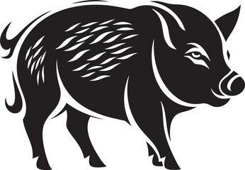 Feral Ferocity Wild Boar Vector Icon Tusker Thunder Iconic Logo with Boar