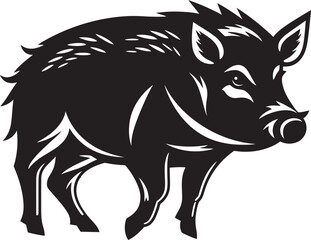 Wild Hog Heraldry Boar Vector Emblem Ferocious Frenzy Iconic Boar Symbol