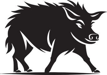 Rampant Roar Wild Boar Logo Design Tusker Thrive Iconic Boar Symbol