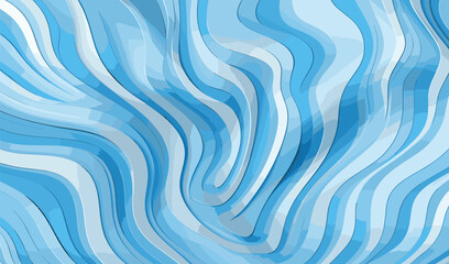 Light blue zebra pattern with wavy lines, seamless pattern vector distorted wallpaper