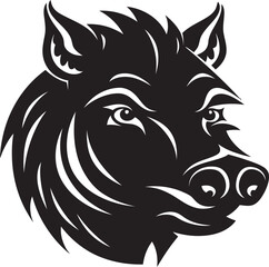 Snorting Sovereign Wild Boar Vector Graphics Thunderous Tusks Boar Icon Emblem