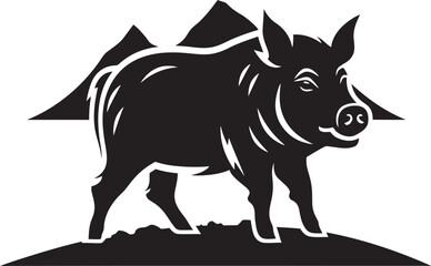 Tusker Triumph Iconic Boar Logo Razorback Realm Wild Boar Emblematic Icon