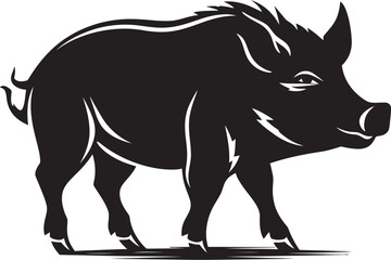 Thunderous Tusks Iconic Logo with Wild Boar Tusker Triumph Wild Boar Emblematic Emblem