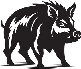 Roaring Rampage Iconic Boar Symbol Savage Snout Wild Boar Vector Emblem