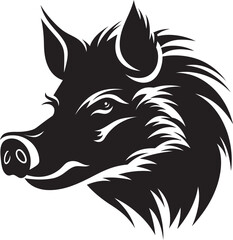 Savage Snout Wild Boar Vector Emblem Feral Ferocity Iconic Logo Graphics