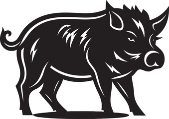 Ferocious Frenzy Wild Boar Emblem Design Rampant Roar Iconic Boar Emblem