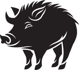 Rampant Roar Iconic Boar Emblem Boar Battleground Wild Boar Vector Graphics