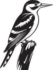 Talon Tempo Vector Woodpecker Icon Feathered Focus Iconic Woodpecker Emblem Design