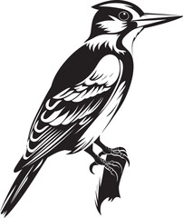 Crested Carver Woodpecker Symbolic Graphics Talon Tempo Vector Woodpecker Icon