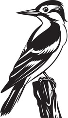 Percussive Plumage Woodpecker Emblematic Graphics Timber Thrive Vector Woodpecker Icon Design
