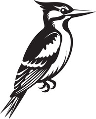 Naklejka premium Rustic Rhythm Iconic Woodpecker Emblematic Symbol Plumage Percussion Woodpecker Symbol Design