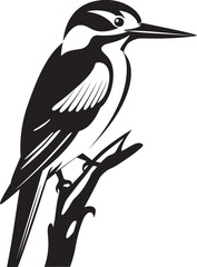 Obraz premium Arboreal Artistry Vector Woodpecker Icon Design Perky Pecker Iconic Woodpecker Emblem Design