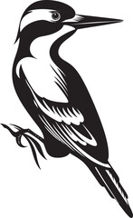Obraz premium Primal Peck Iconic Woodpecker Emblem Design Percussive Plumage Woodpecker Symbol Icon