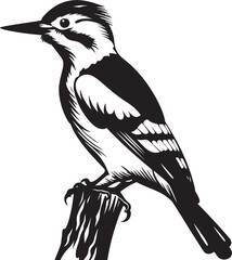 Feathered Fury Iconic Woodpecker Symbol Arboreal Artistry Woodpecker Emblem Graphics