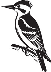 Percussive Plumage Iconic Logo with Woodpecker Symbol Timber Thrive Woodpecker Emblematic Design