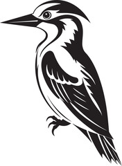 Pecking Prowess Vector Woodpecker Icon Design Rustic Reverberation Iconic Woodpecker Logo