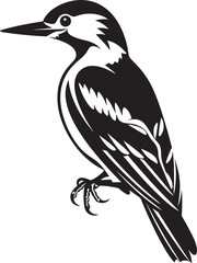 Serrated Symphony Woodpecker Emblematic Symbol Vibrant Vigor Vector Logo Design with Woodpecker