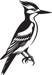Pecking Precision Woodpecker Symbol Design Rustic Rhythm Vector Logo with Woodpecker Emblem