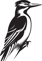 Rustic Rhythm Iconic Woodpecker Symbol Design Talon Tapper Woodpecker Emblematic Logo