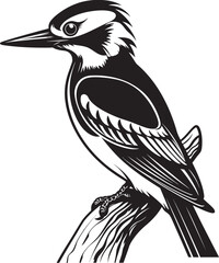 Beak Beat Woodpecker Symbol Icon Primal Peck Vector Woodpecker Icon Design