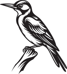 Fototapeta premium Primal Peck Iconic Woodpecker Emblem Graphics Timber Thrive Woodpecker Symbolic Graphics