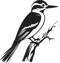 Rustic Rhythm Woodpecker Symbolic Graphics Vibrant Vigor Vector Logo Design with Woodpecker