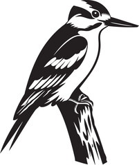 Avian Artistry Woodpecker Icon Graphics Feathered Fury Vector Woodpecker Emblem