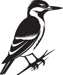 Vibrant Vigor Vector Logo Design with Woodpecker Emblem Feathered Finesse Iconic Woodpecker Emblem Graphics