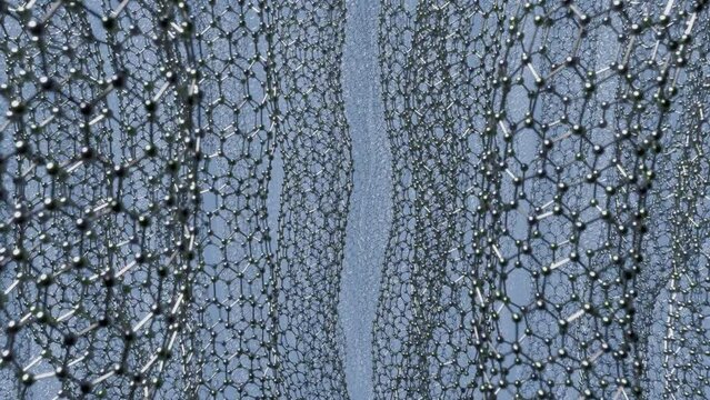 3d Animated Illustration of Carbon Nanotubes