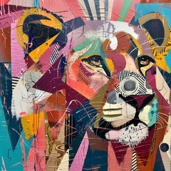 Vibrant Pop Art Portraits: A Fusion of Modern Styles, Bold Makeup, and Abstract Geometric Backdrops
