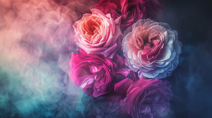 background with roses