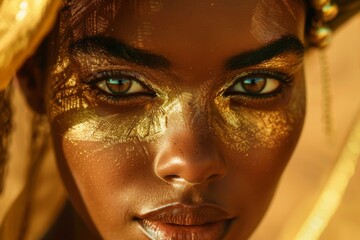 Nubian beauty with minimal makeup