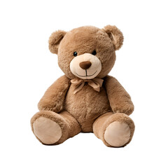 Obraz premium Charming teddy bear plush: Stuffed toy for cuddling, Isolated on Transparent Background, PNG