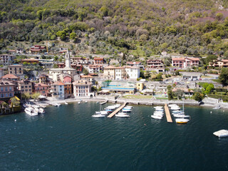 Fototapeta na wymiar View of the harbor and Piazzetta in summer. Portofino, Liguria, Italy