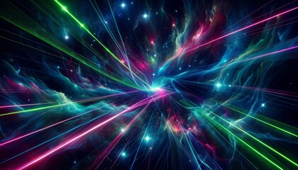 Quantum Burst: Energy Explosion in Space