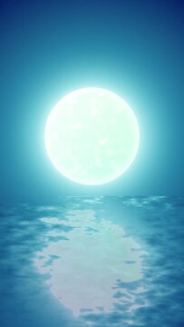 【縦型】神秘的な月の背景動画