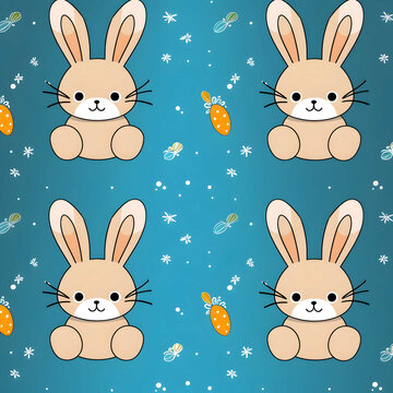pattern with rabbits