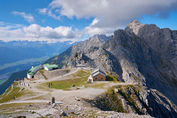Nordkette Station Hafelekar and Seegrube Innsbruck Austria. The Nordkette station of Hafelekar and...