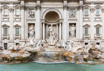 Trevi Fountain, the largest Baroque fountain and one of the most beautiful fountains in the world...