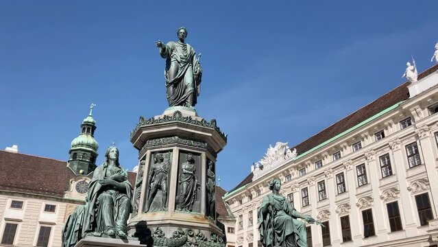 Vienna, Austria, memorial of Kaiser Franz at the inner yard of the Hofburg imperial palace