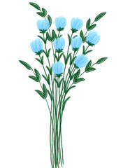 Fototapeta na wymiar bouquet of blue flowers