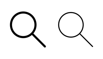 Search icon set. search magnifying glass icon