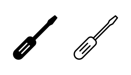 Screwdriver icon set. tools icon vector