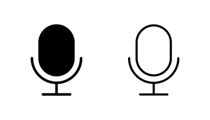 Microphone icon set. karaoke icon vector