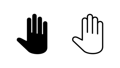 Hand icon set. hand vector icon, palm,click
