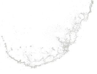 Shape form throw of Water splashes into drop water attack fluttering in air and stop motion freeze...