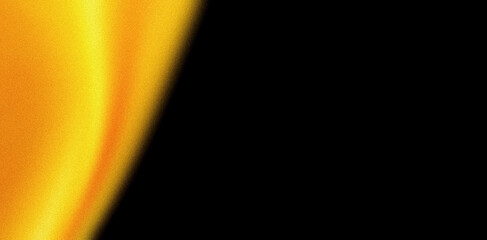 Yellow black grainy texture banner background with copy space