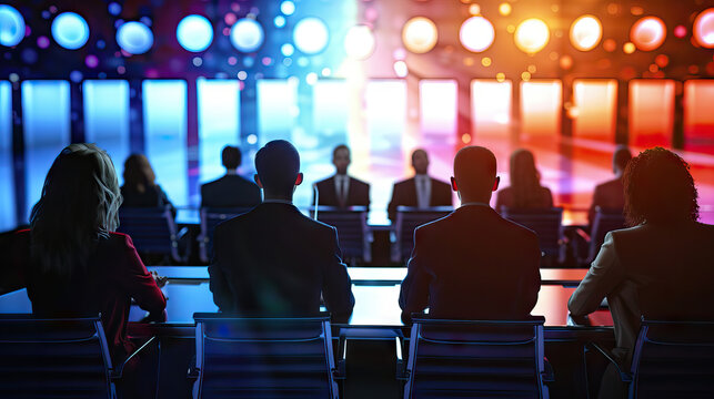 Political Debate: Candidates Engaging in a Heated Debate on National Issues, Exchanging Views on Policy and Vision for the Country