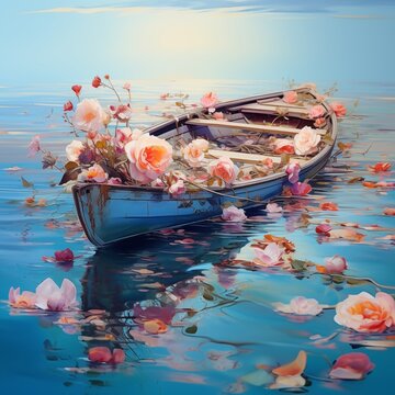 Flower on boat