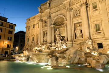 Beautiful “Points of View” of The Trevi Fountain (Fontana di Trevi) in Rome, Lazio Province,...